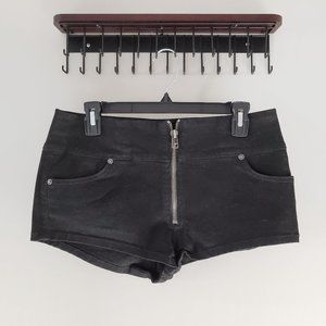 Carmar Black Mid-Rise Cotton Zipper Shorts Size 29